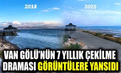 Van Gölü’nün 7 yıllık çekilme draması görüntülere yansıdı
