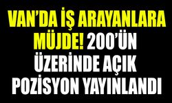 Van’da iş arayanlara müjde! 200’ün üzerinde açık pozisyon yayınlandı