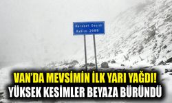 Van’da mevsimin ilk yarı yağdı! Yüksek kesimler beyaza büründü