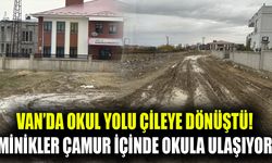 Van’da okul yolu çileye dönüştü! Minikler çamur içinde okula ulaşıyor