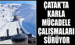 Çatak’ta karla mücadele çalışmaları sürüyor