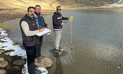 Tendürek Dağı zirvesindeki gölette su ürünleri incelemesi
