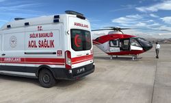 Trafik kazasında yaralanan vatandaş helikopter ambulansla Van’a sevk edildi