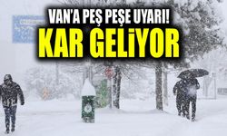 Van’a peş peşe uyarı! Kar geliyor
