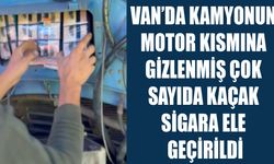 Van’da kamyonun motor kısmına gizlenmiş çok sayıda kaçak sigara ele geçirildi