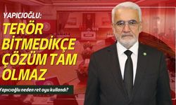 Yapıcıoğlu: Terör bitmedikçe çözüm tam olmaz