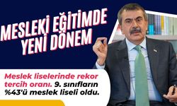 Meslek liselerinde rekor ilgi: Bakan Tekin verileri paylaştı