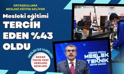 Mesleki eğitimi tercih eden %43 oldu: Ortaokullara mesleki eğitim geliyor