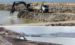 Van Gölü’nde dip çamuru temizliği aralıksız sürüyor