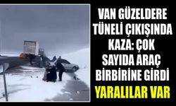 Van Güzeldere Tüneli çıkışında kaza: Çok sayıda araç birbirine girdi