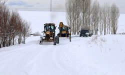 Van kırsalında karla mücadele çalışması sürüyor