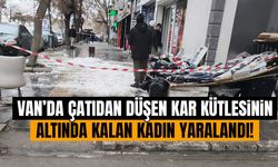 Van’da çatıdan düşen karın altında kalan kadın yaralandı!