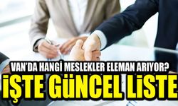 Van’da hangi meslekler eleman arıyor? İşte güncel liste