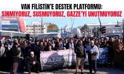 Van'da ortak çağrı: Sinmiyoruz, susmuyoruz, Gazze’yi unutmuyoruz