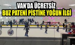 Van’da ücretsiz buz pateni pistine yoğun ilgi