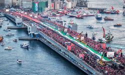 Yüzbinlerce kişi Filistin için tek ses oldu