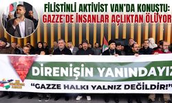 Filistinli aktivist Van’da konuştu: Gazze’de insanlar açlıktan ölüyor