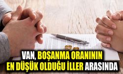 Van, boşanma oranının en düşük olduğu iller arasında