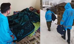 Van’da evde sağlık hizmetleri zorlu kış şartlarına rağmen sürüyor