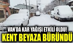 Van’da kar yağışı etkili oldu! Kent beyaza büründü
