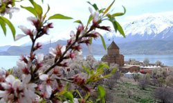 Akdamar Adası, renk cümbüşüne büründü