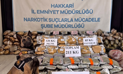Yüksekova'da operasyon: 211 kilo zehir madde ele geçirildi (Video)
