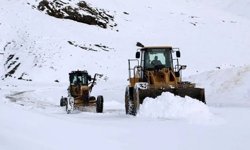 Van'da Nisan'da karla mücadele sürüyor! 50 yol kapalı