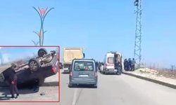 Van Edremit TOKİ’de kaza! Otomobil takla attı