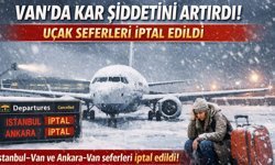 Van’da kar şiddetini attırdı! Uçak seferleri iptal edildi