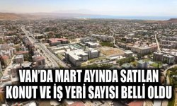Van’da Mart ayında satılan konut ve iş yeri sayısı belli oldu