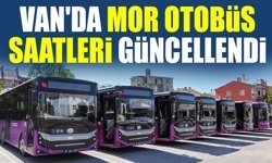 Van'da mor otobüs saatleri güncellendi