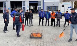 Van’da TÜVTÜRK personeline yangın eğitimi ve tatbikat