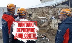 Van’daki depremde bir ahır çöktü!