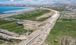 Van Gölü Sahil Yolu Projesi’nin son etabında çalışmalar sürüyor