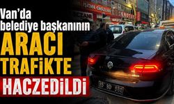 Van'da belediye başkanının aracı trafikte haczedildi!