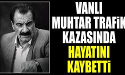 Vanlı muhtar trafik kazasında hayatını kaybetti