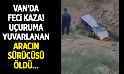 Van'da feci kaza! Uçuruma yuvarlanan aracın sürücüsü öldü...