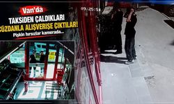 Van'da taksiden çaldıkları cüzdanla alışverişe çıktılar!