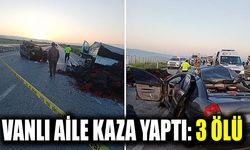 Vanlı aile kaza yaptı: 3 ölü