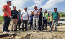 Erciş Yünören Köyü'ndeki taşkın koruma çalışmaları sürüyor