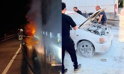 Van’da iki araçta yangın!