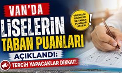 Van'da liselerin taban puanları açıklandı