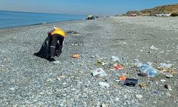 Ayanıs sahilinde temizlik çalışması devam ediyor