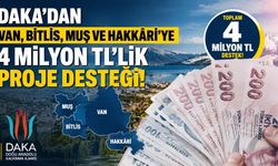 DAKA'dan Van, Bitlis, Muş ve Hakkâri'ye 4 Milyon TL'lik proje desteği
