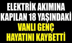 Elektrik akımına kapılan 18 yaşındaki Vanlı genç hayatını kaybetti