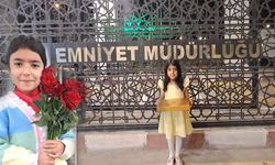 Minik Hatice Kübra’dan polislere sürpriz ziyaret