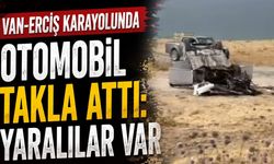 Van-Erciş karayolunda otomobil takla attı: Yaralılar var