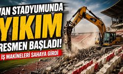 Van stadyumunda yıkım resmen başladı! İş makineleri sahaya girdi