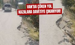 Van’da çöken yol kazalara davetiye çıkarıyor!