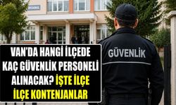 Van’da hangi ilçede kaç güvenlik personeli alınacak? İşte ilçe ilçe kontenjanlar